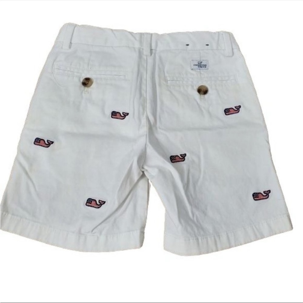 Vineyard Vines Americana whale flag shorts kids 6